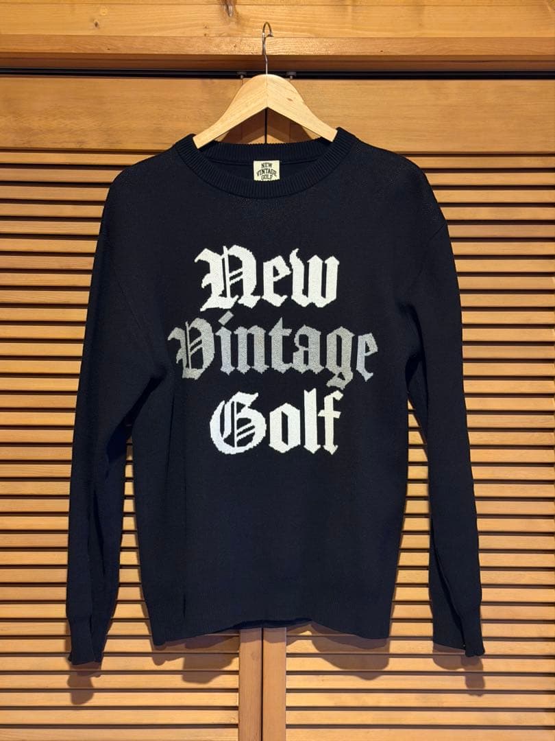 NEW VINTAGE GOLF ニット　Mサイズ　ゴルフウェア　ブラック
