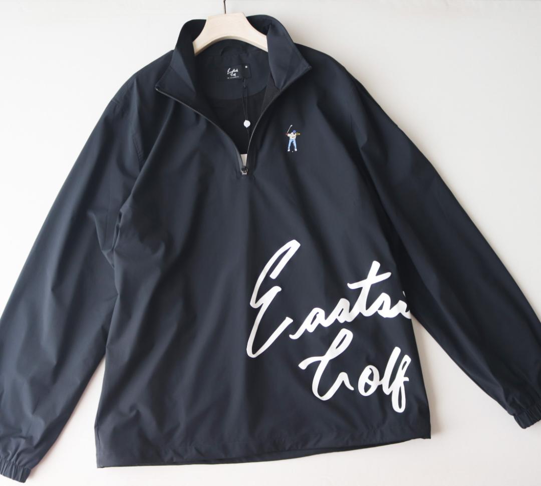 新品タグ付き【イーストサイドゴルフ】クォータージップウィンドブレイカー 黒 XL
