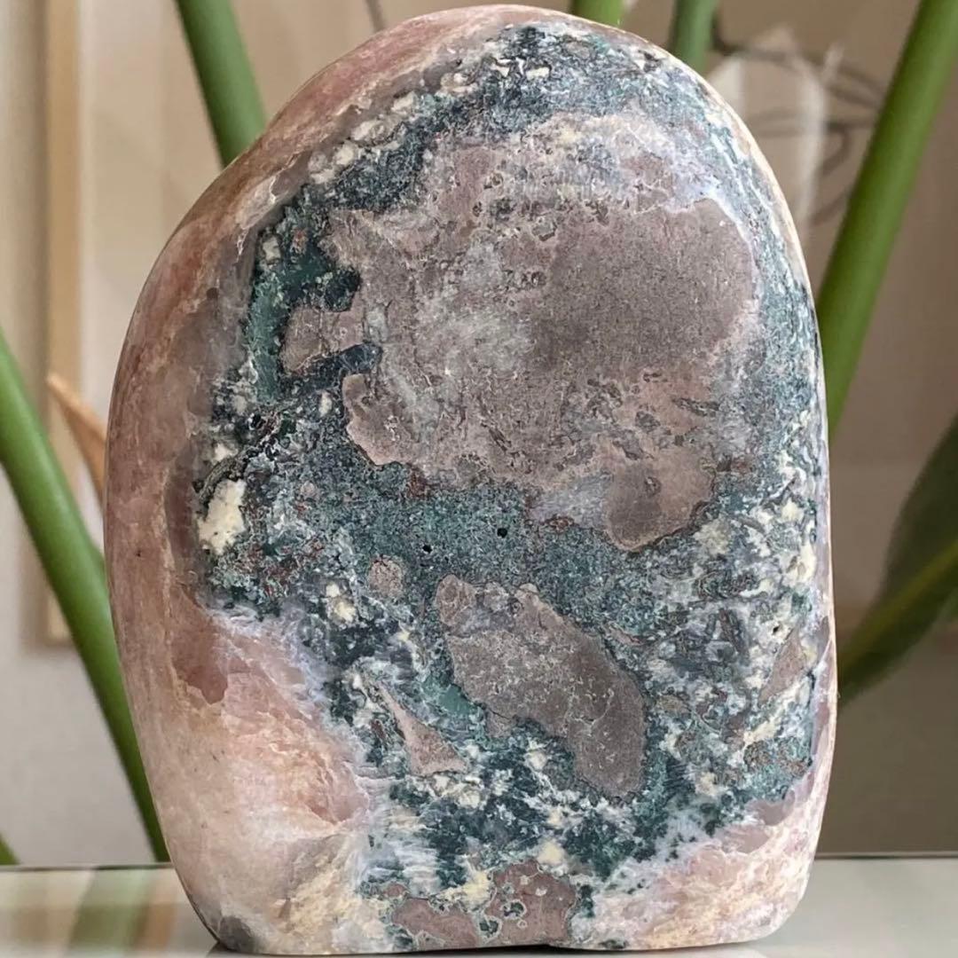 【 天然石 どっしり ピンクアメジスト 原石 ドーム 約1.1kg