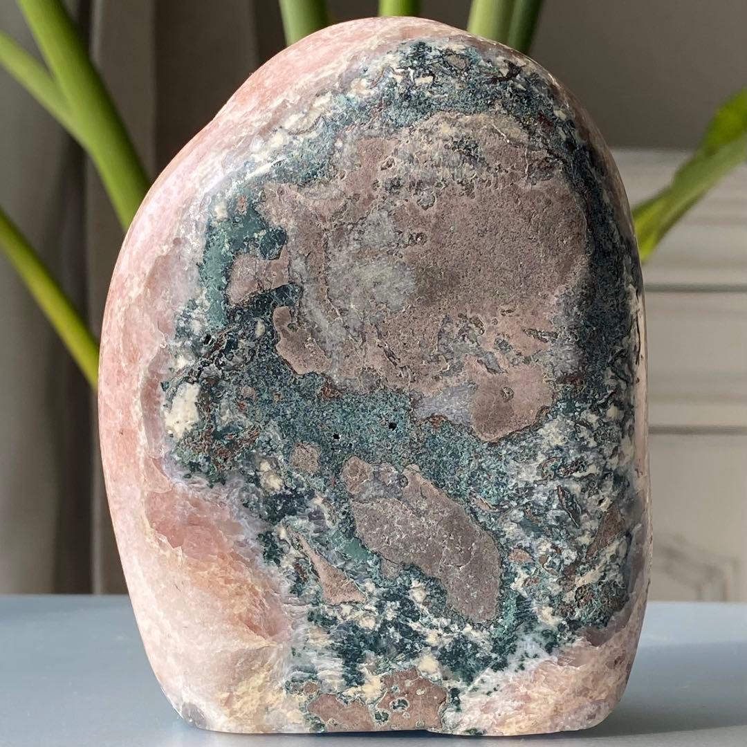 【 天然石 どっしり ピンクアメジスト 原石 ドーム 約1.1kg