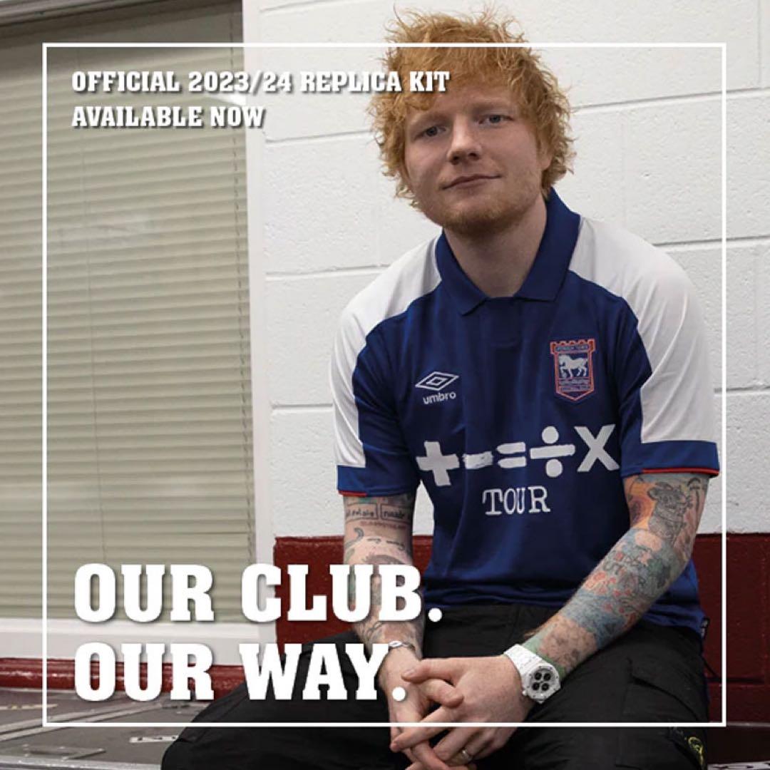 【新品・未使用】Ed Sheeran イプスウィッチ・タウンFC ユニフォーム