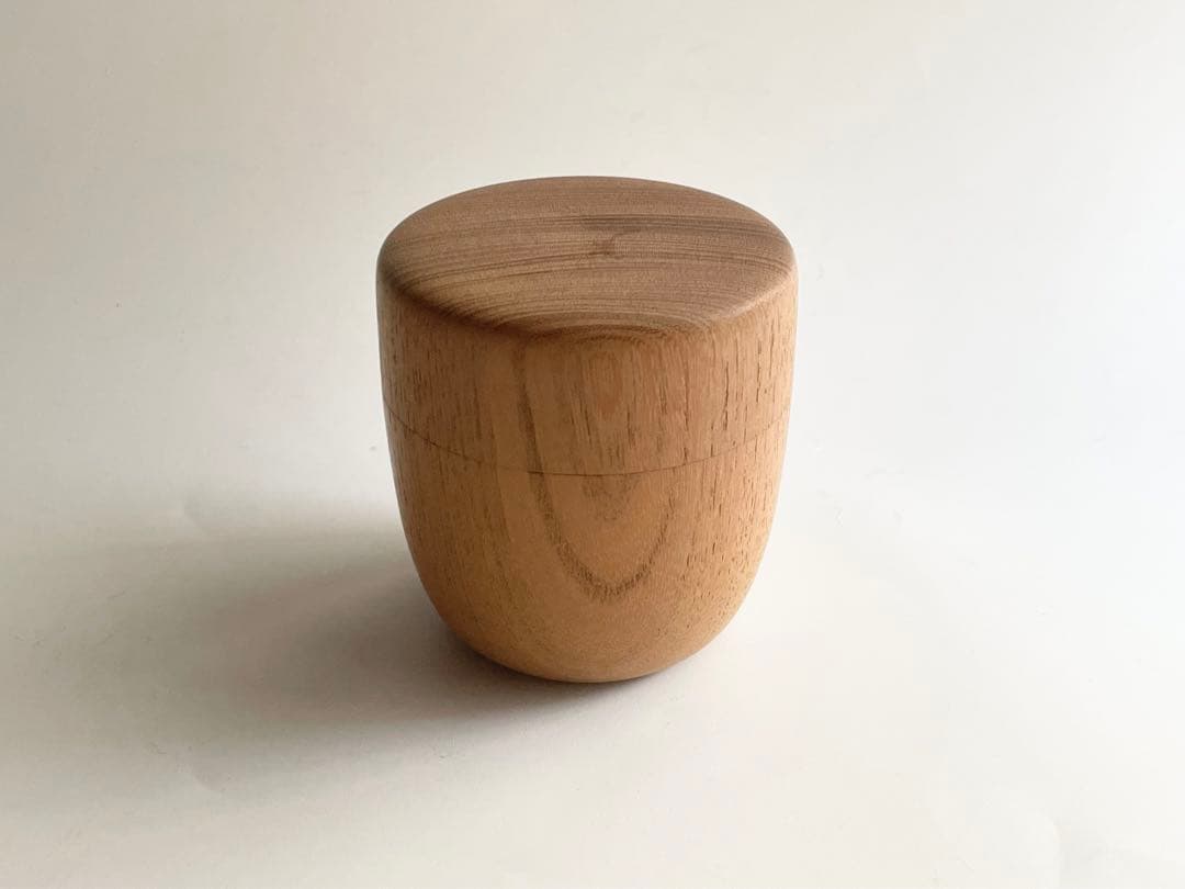 人間国宝　川北良造　神代欅　中棗　棗　共箱　茶器　茶入　木工芸