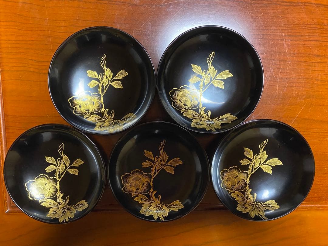 輪島塗　漆器 お椀 5個セット+皿10枚+オマケ1個
