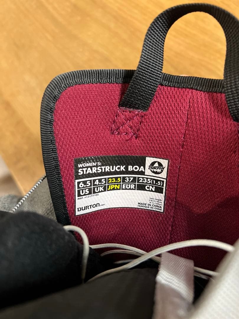 極美品　Burton STARSTRUCK BOA 23.5 黒レディース