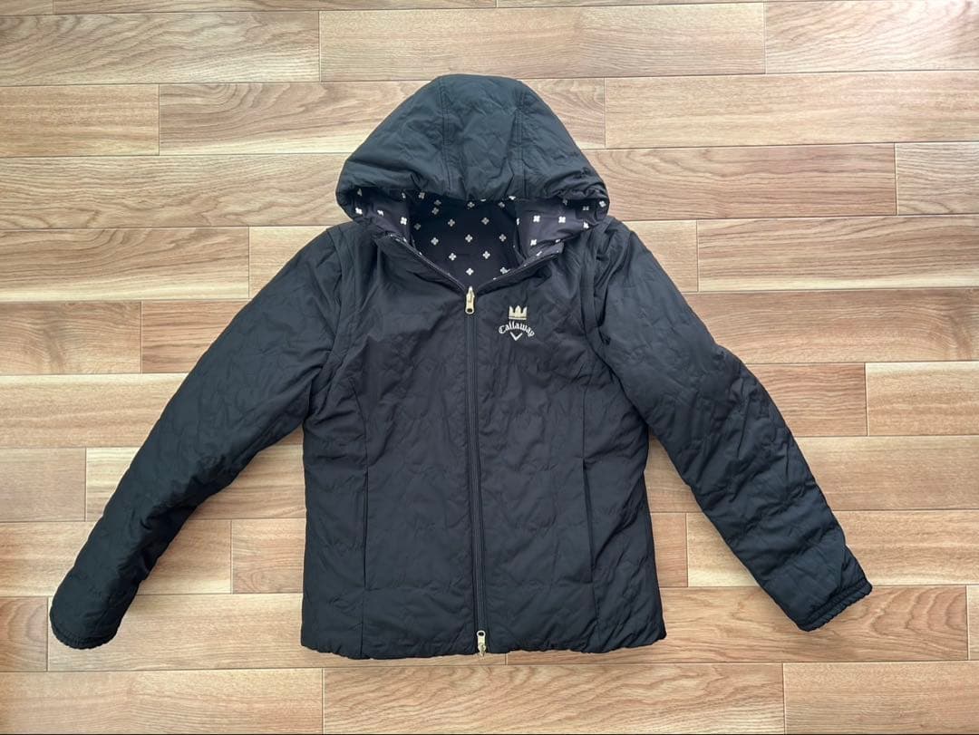 Callaway レディースダウンジャケット ブラック　リバーシブル　美品