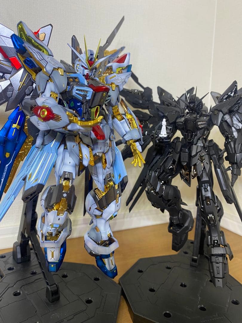 MGEXサイズ1/100ストライクフリーダム塗装完成品+ミッドナイトコーティング