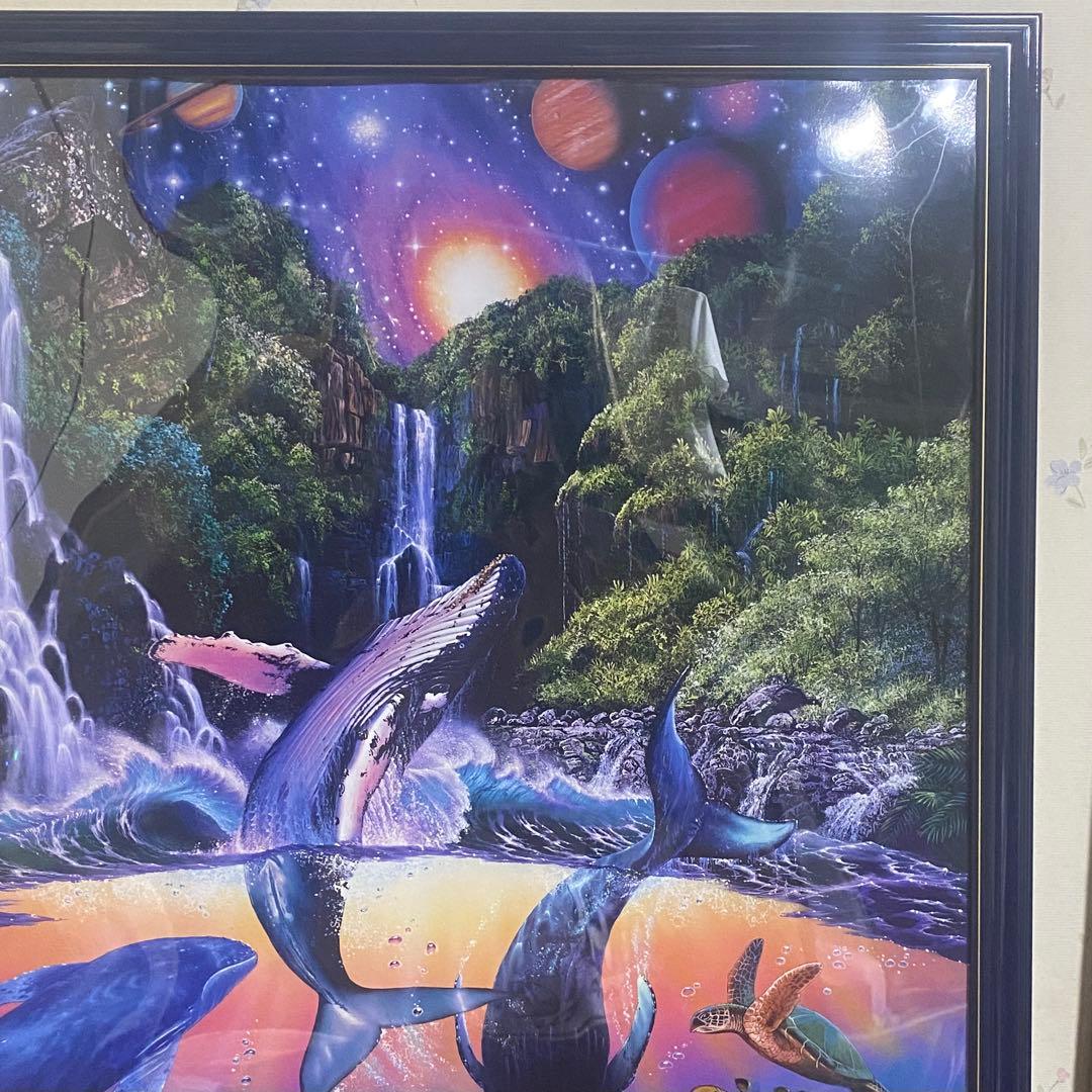 【クリアー様】ラッセン オーシャンサンクチュアリ 絵画 額装 ポスター