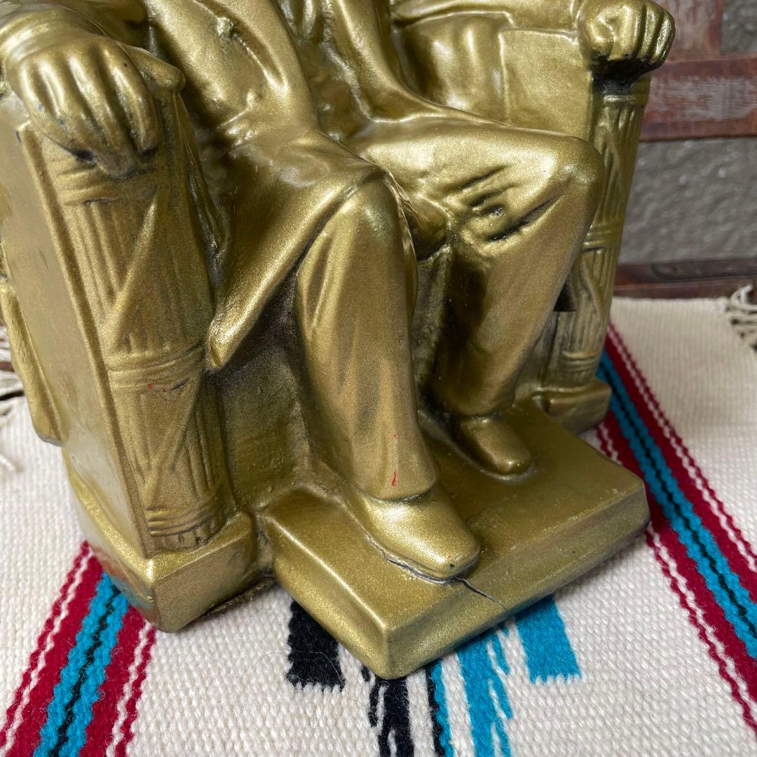 レア！60's〜70's リンカーン大統領オブジェ置物　USAヴィンテージ雑貨