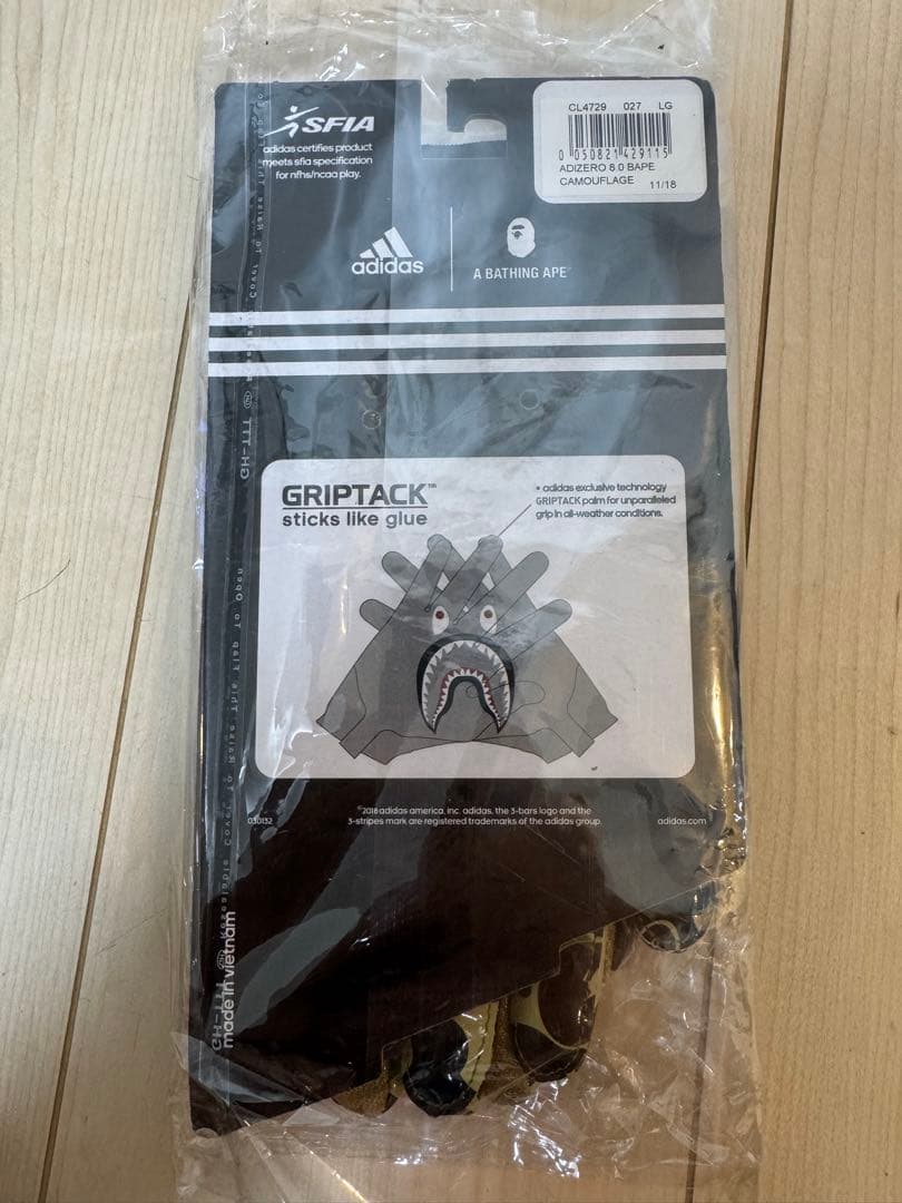 L サイズ ADIZERO 8.0 BAPE ゴールド カモフラージュ