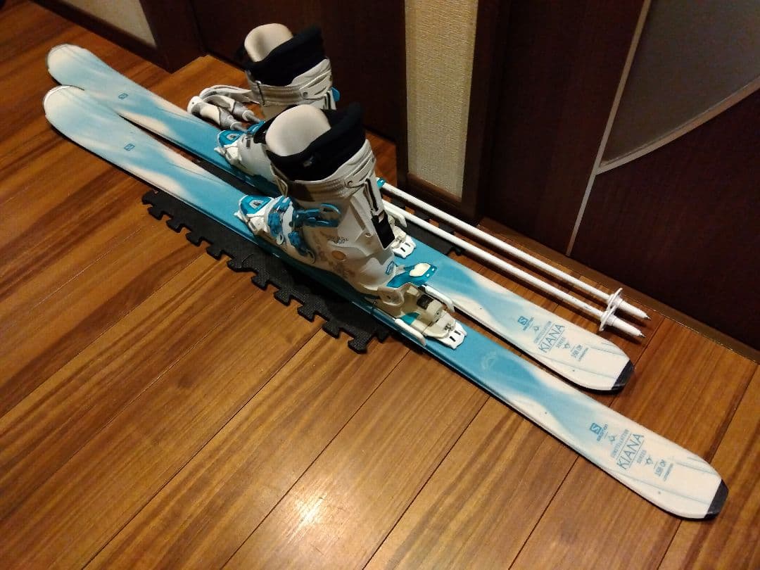 超美品【ハイエンド】SALOMON レディース スキーセット メンテ・WAX済✔