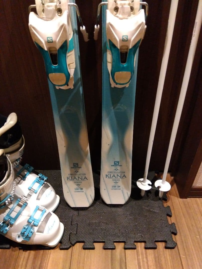 超美品【ハイエンド】SALOMON レディース スキーセット メンテ・WAX済✔