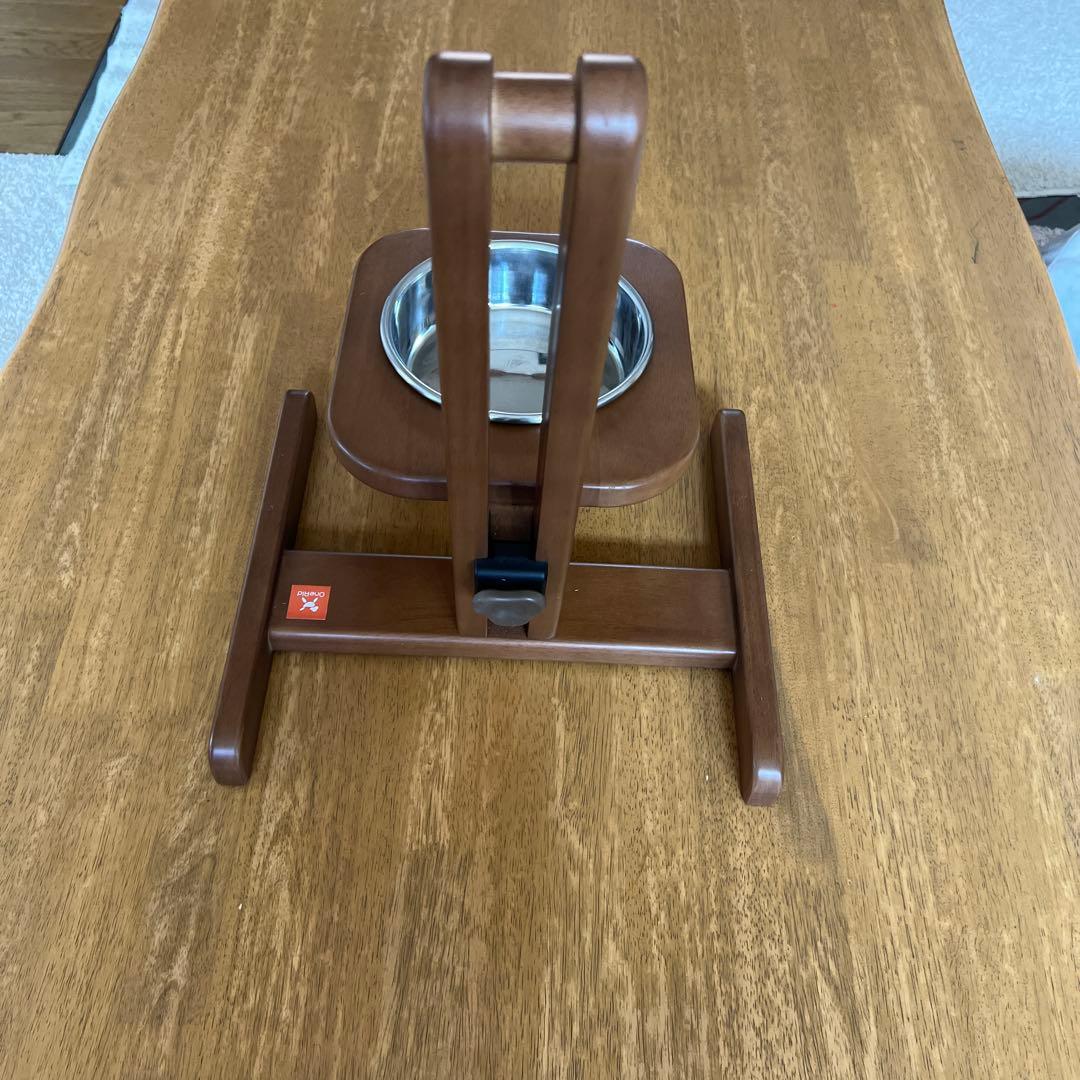 犬用食器台 ステンレスボウル付き