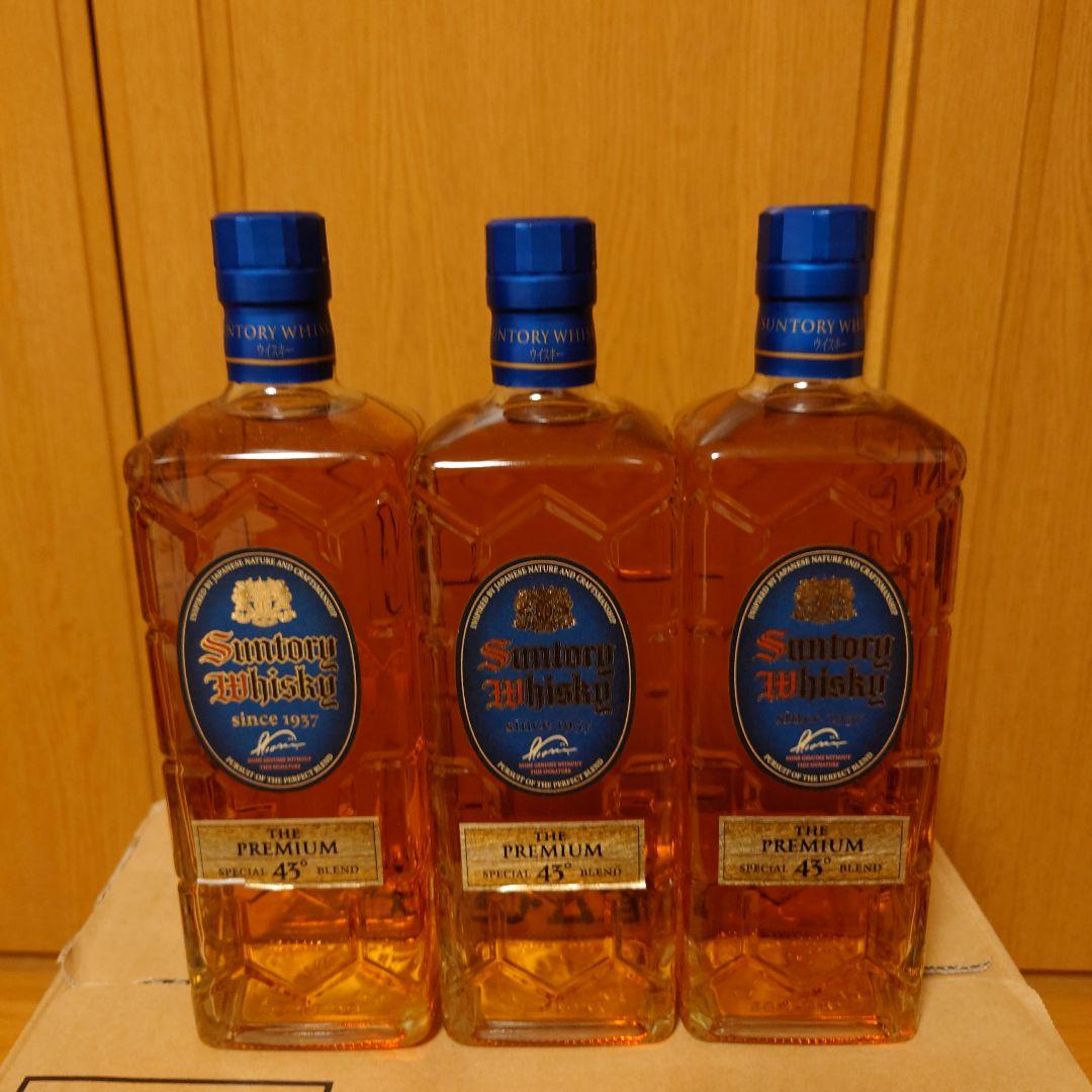サントリー プレミアム角瓶　3本　元箱付　BOWMORE15年ダーケスト