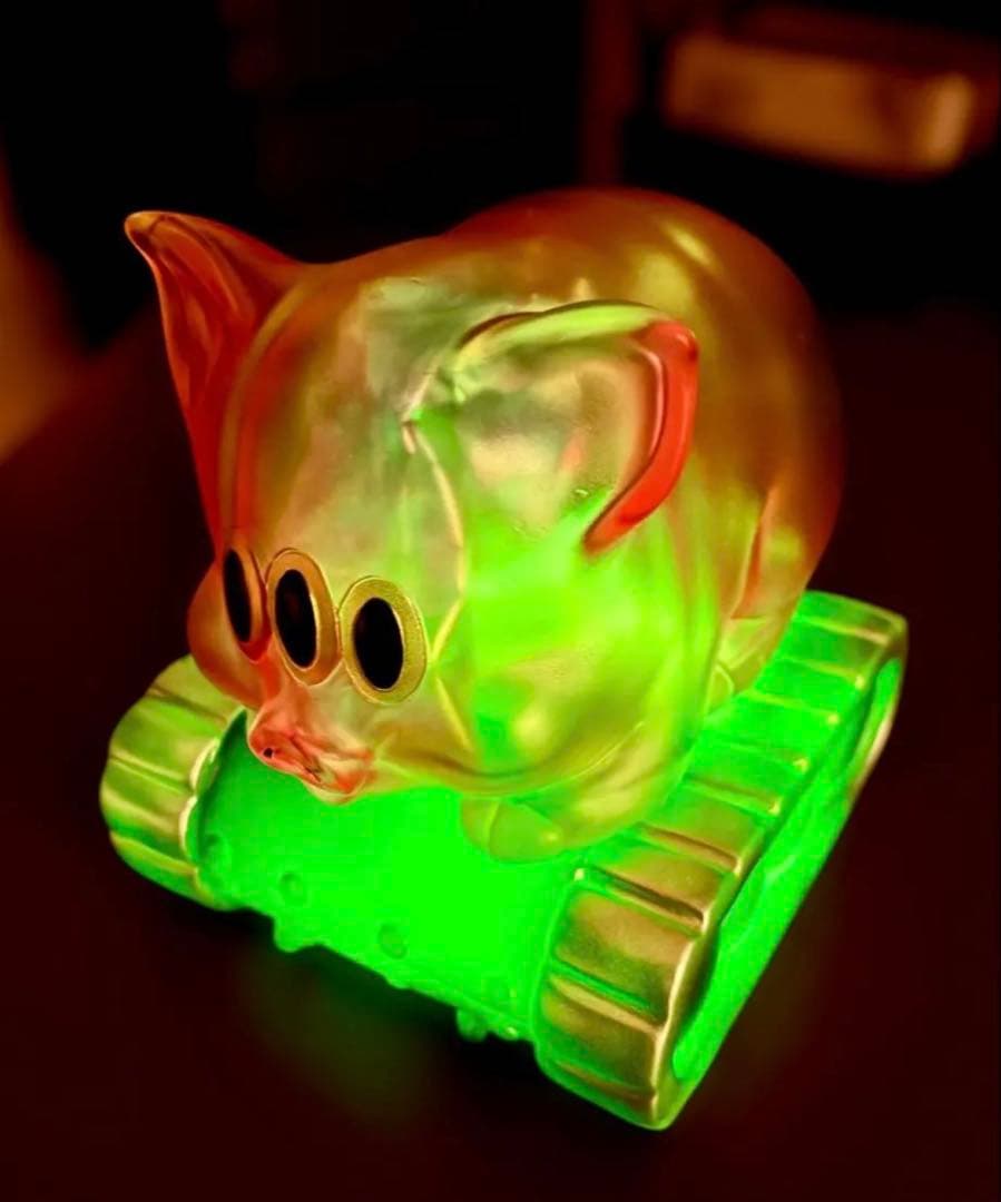 【レア】アートジャンキー　ブタタン（ク）　クリアピンク&GID 蓄光