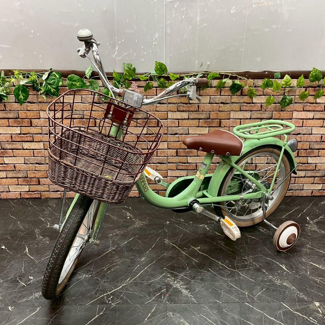 【57】子供用自転車 子供車 WAFERS グリーン 16インチ シングル