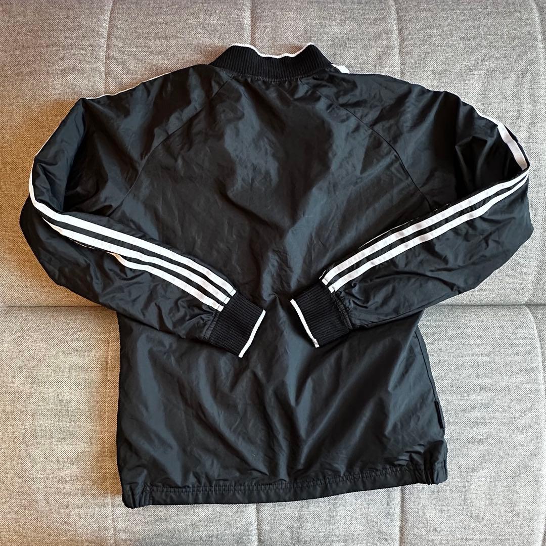 「美品」adidas 裏起毛ブラックジャージ上下セット