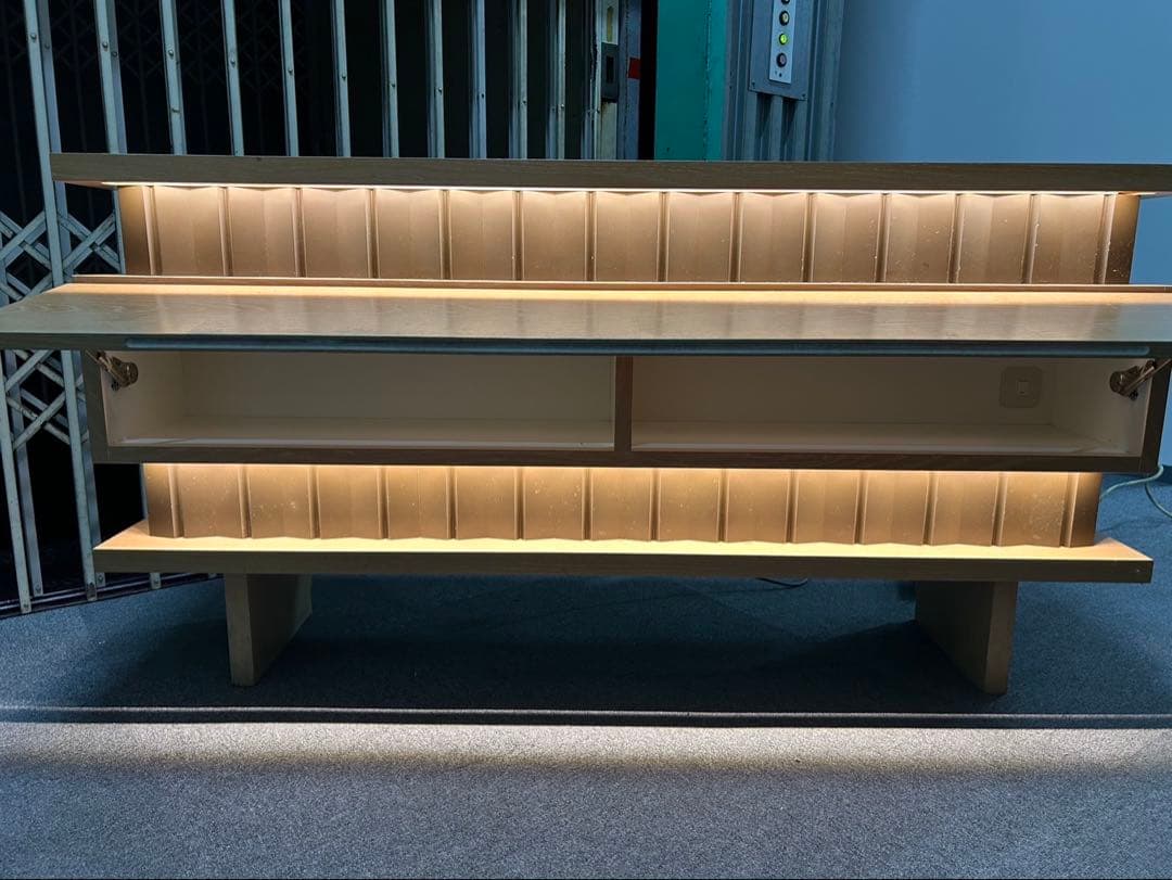 店舗用 木製カウンター 幅150cm 間接照明付き　受付　店舗什器