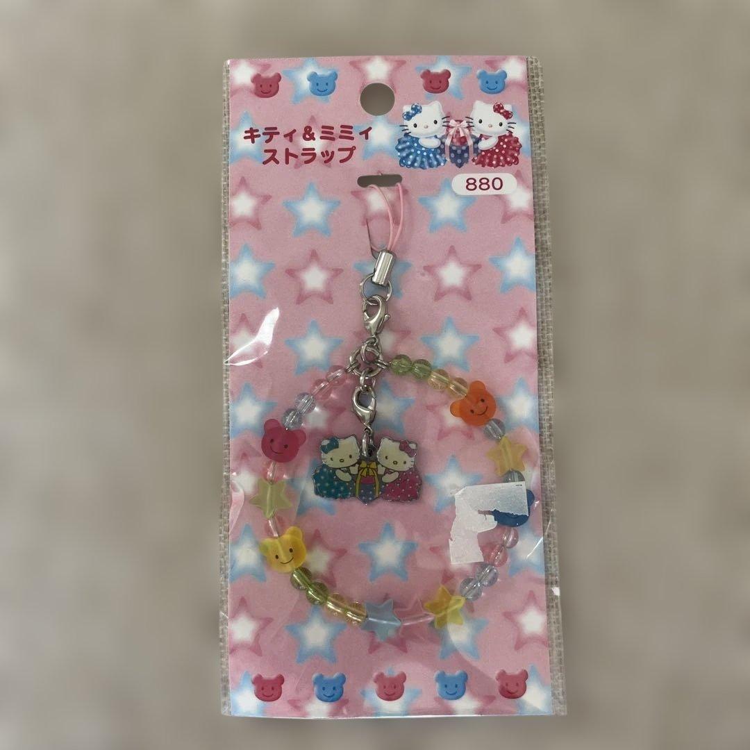 レア‼️アニバーサリーハローキティ ストラップ カラフルビーズ