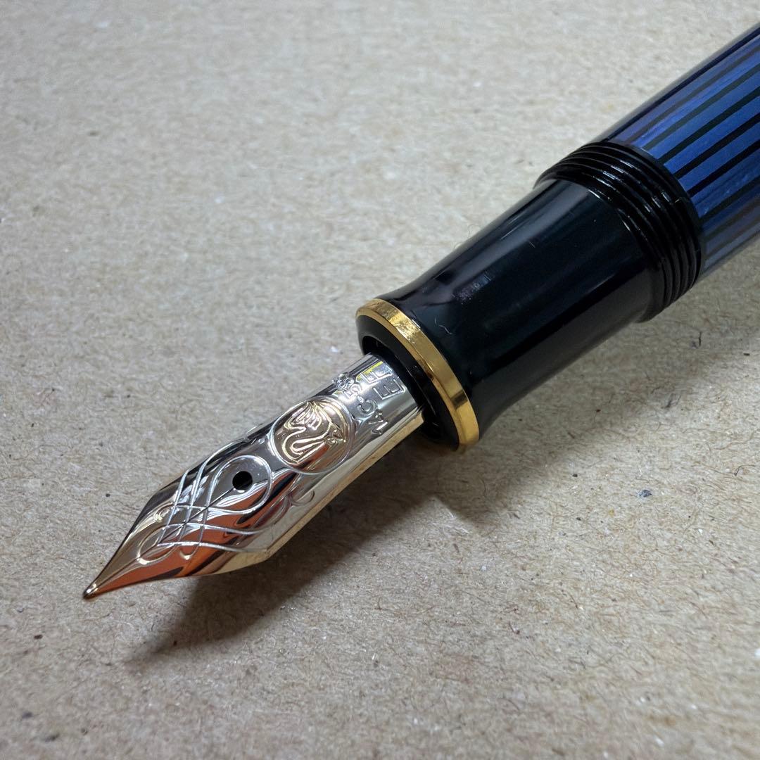 新品 Pelikan ペリカン 万年筆 スーベレーン M600 青縞 EF