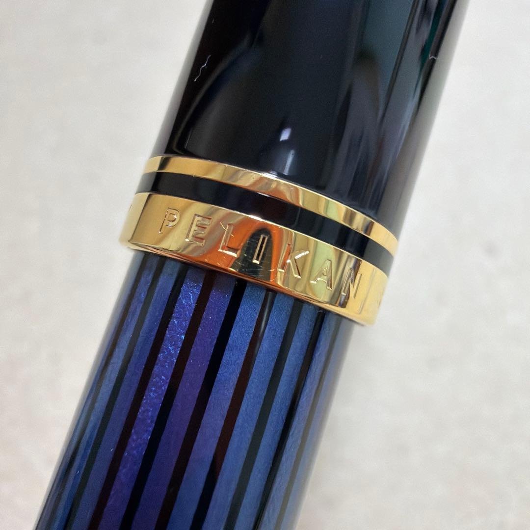 新品 Pelikan ペリカン 万年筆 スーベレーン M600 青縞 EF