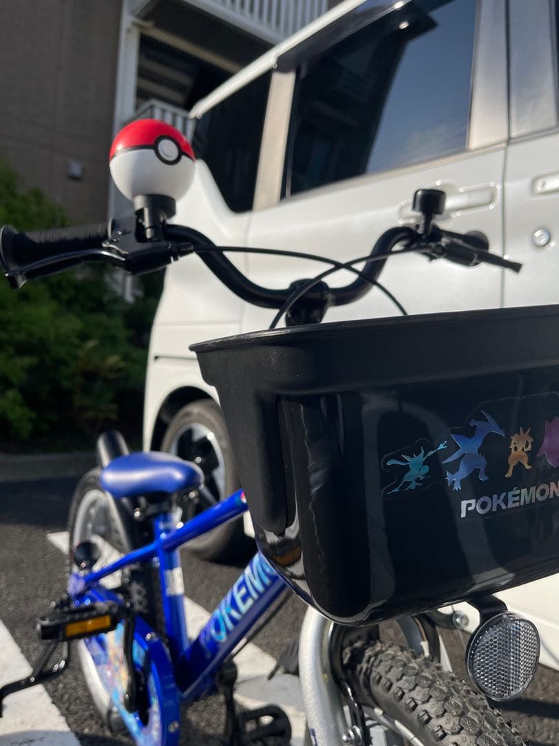 【使用2回！！超美品】室内保管　アイデス　ポケモン自転車18インチ　ブルー