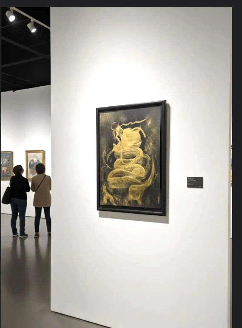 A2 原画　展示会作品　＃一筆龍　＃昇飛金龍　 ＃原価78000円