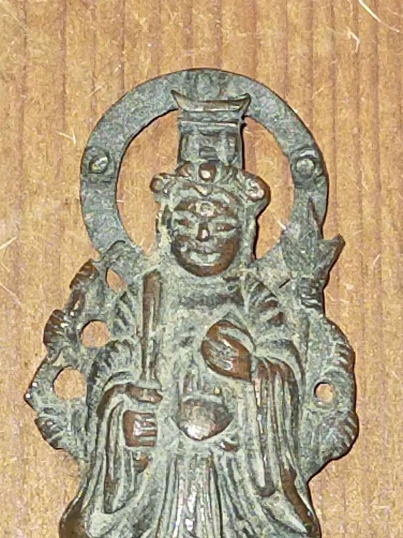 ♥とても古い　銅製　仏像　虚空蔵菩薩　十体　木箱付き　観音像　観音様　骨董