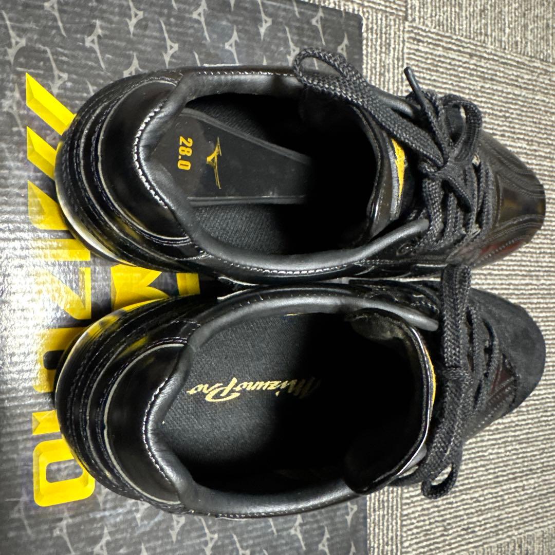 ミズノプロ　28,0 革底スパイクシューズ　P革コバ金コート済