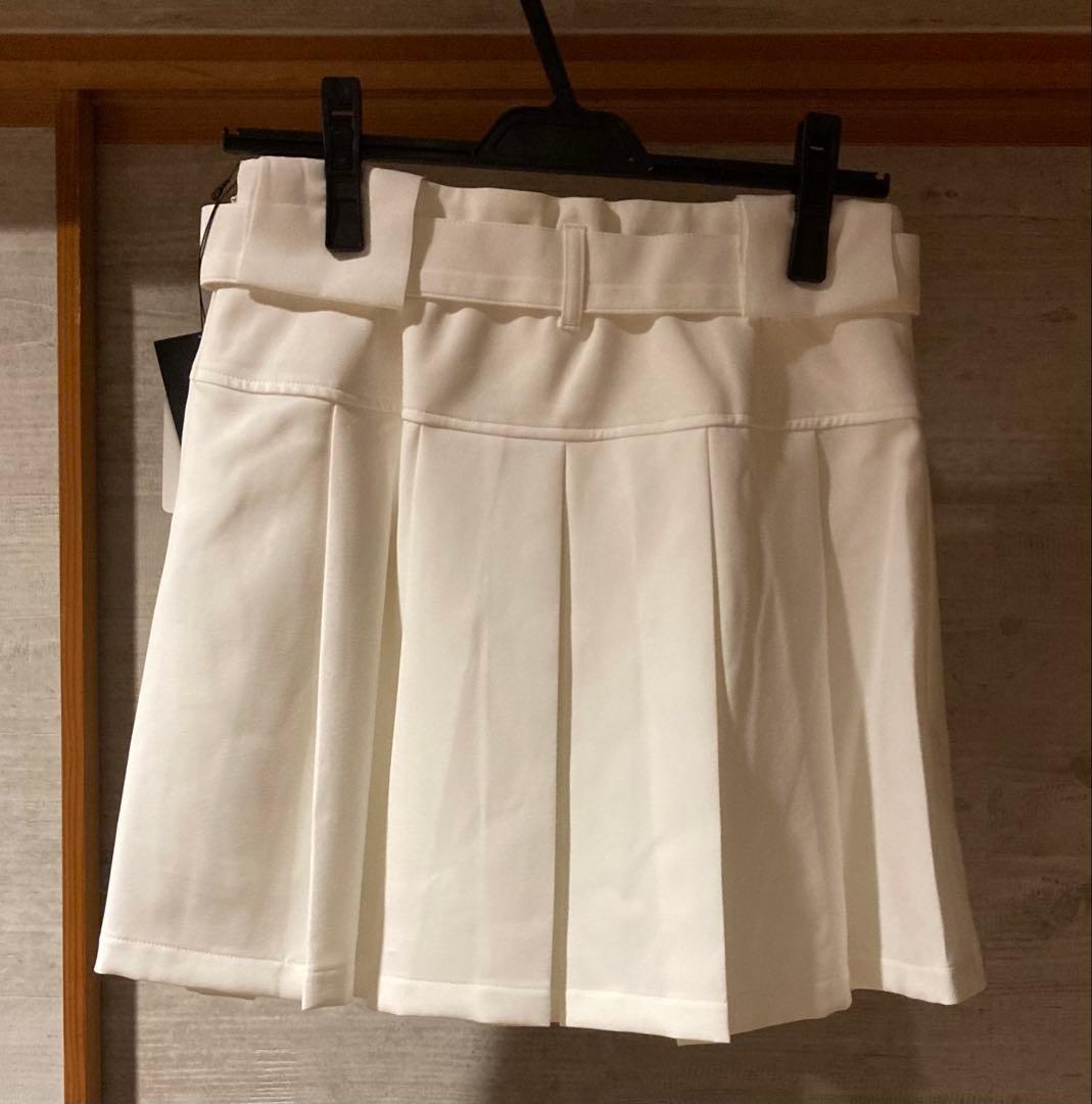 SCOT CLUB ホワイト プリーツスカート