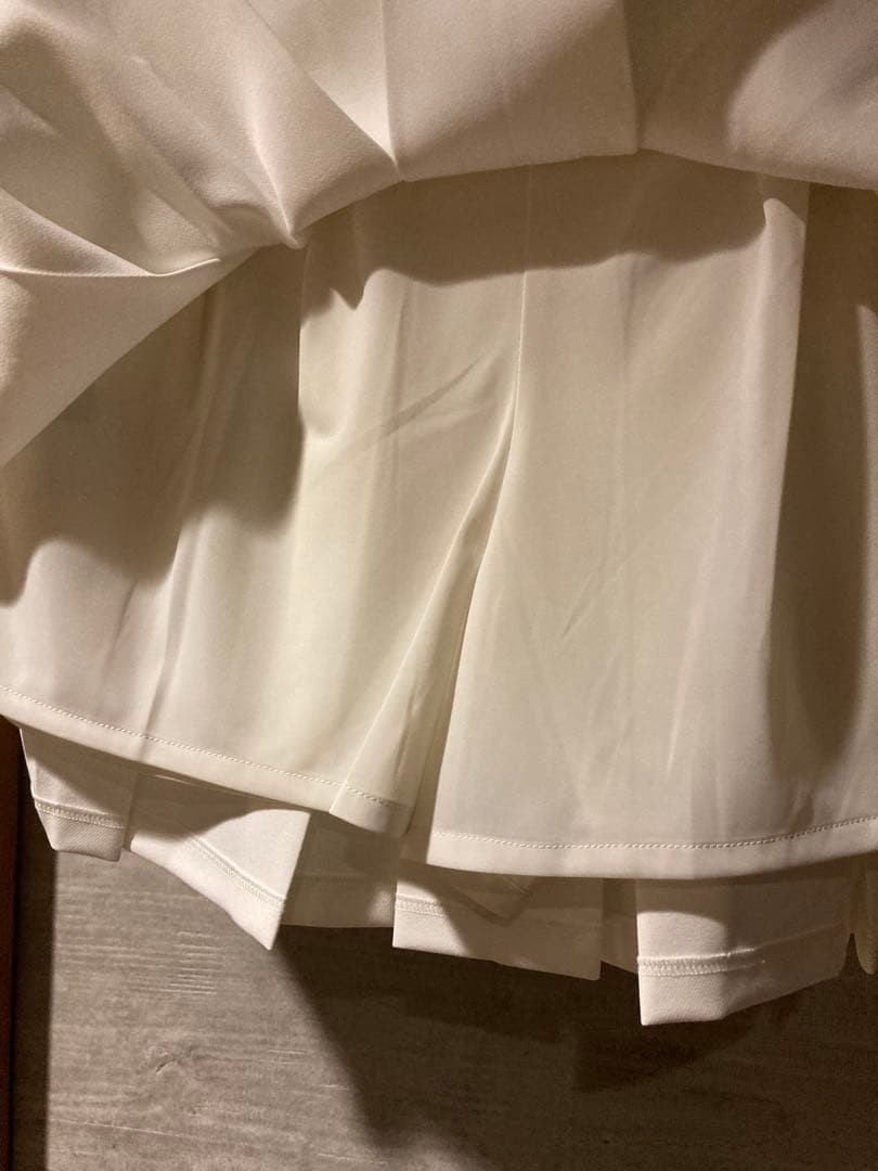 SCOT CLUB ホワイト プリーツスカート