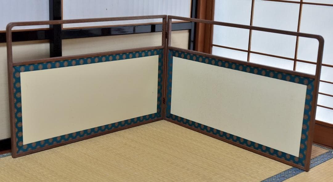 網代風炉先屛風　美品お茶道具／共箱