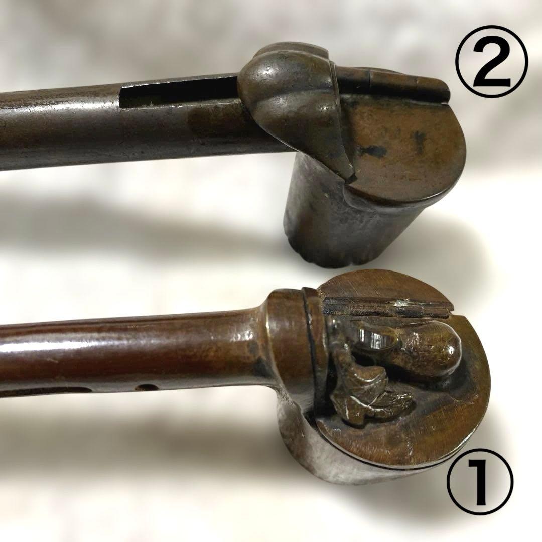 G-9 矢立　2個組　銅製　和文具　古道具　書道具　アンティーク　美術品　工芸品