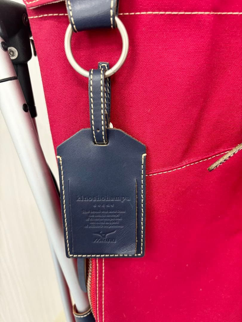 お値下げ　美品！木の庄帆布　赤 　フレームウォーカー　ミズノ　スタンド式