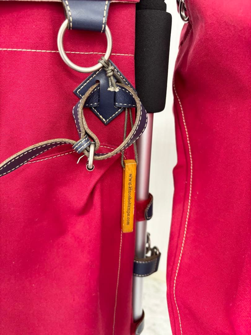 お値下げ　美品！木の庄帆布　赤 　フレームウォーカー　ミズノ　スタンド式