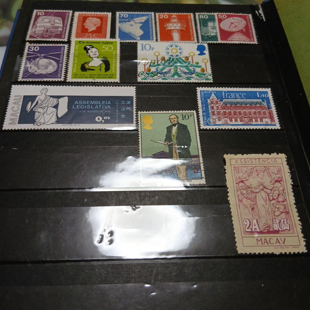 外国の使用済み切手(未使用19枚有) 日本の使用済み切手２6枚含む