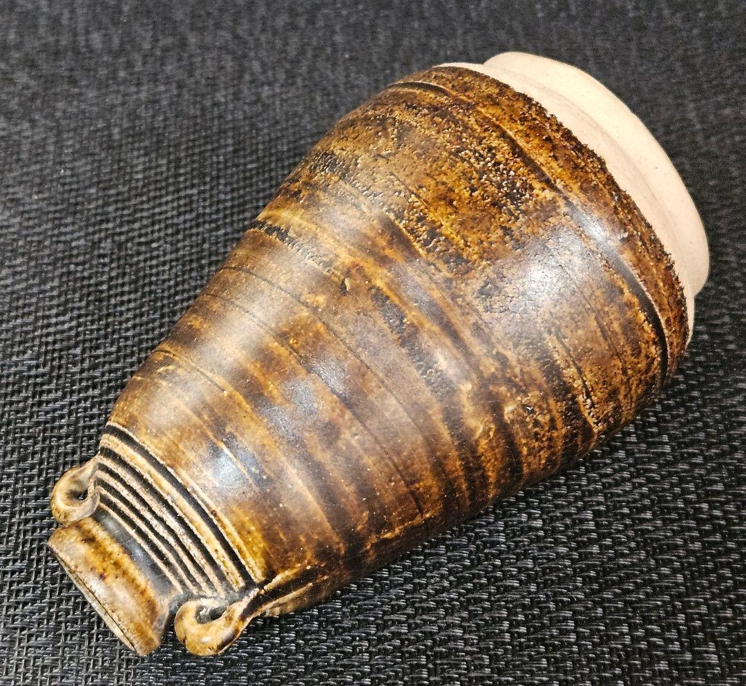 時代古作品❗】タイ古陶磁器　東南アジア古陶磁器　宋胡録　鉄釉　花入れ　海上がり品