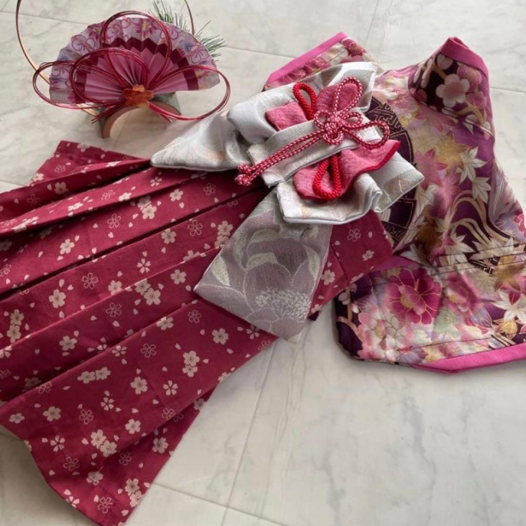 ノースフェイス大好き男様　わんちゃんの袴の着物オーダー　②