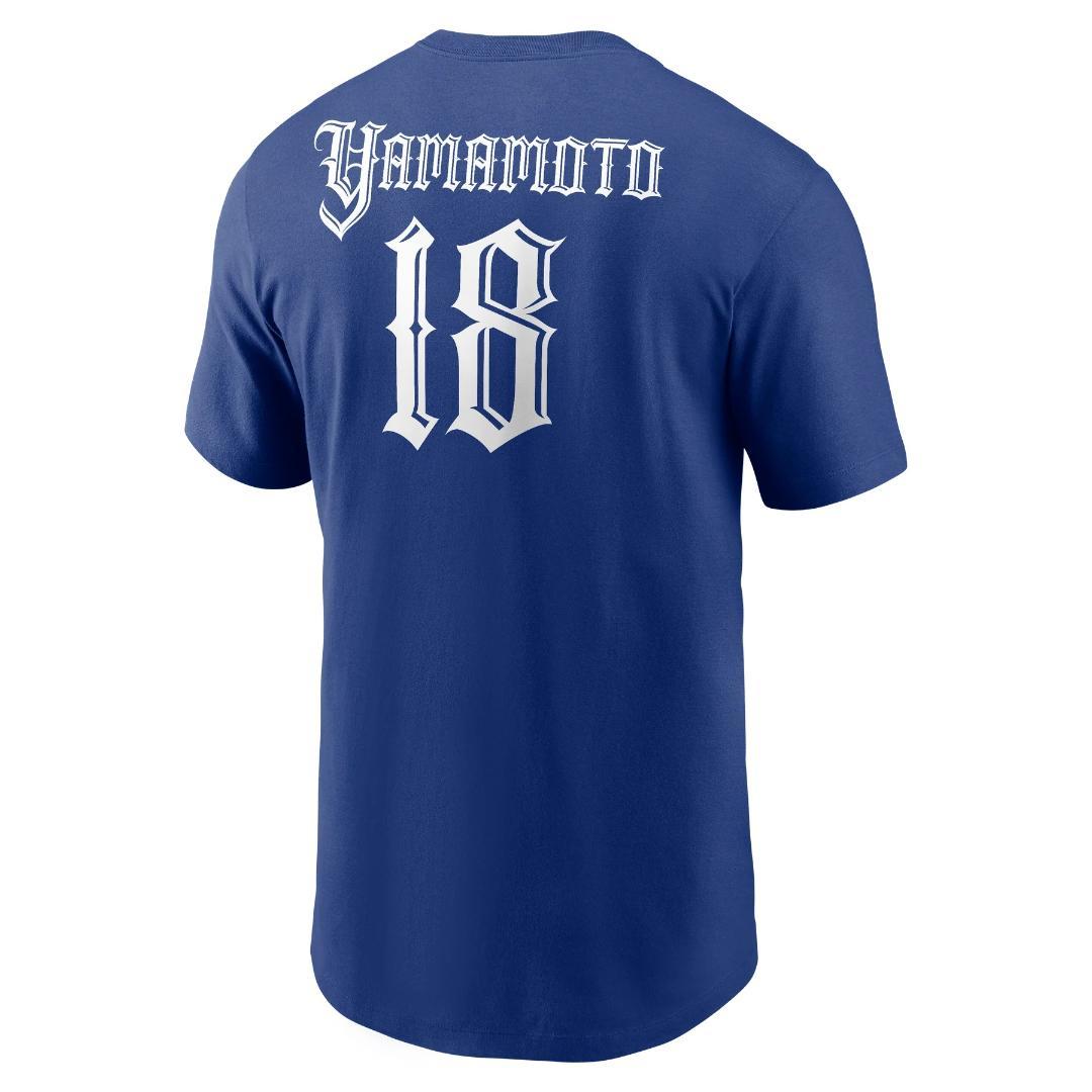 ミスターカートゥーン ロサンゼルス ドジャース 山本由伸 Tシャツ ブルー 青