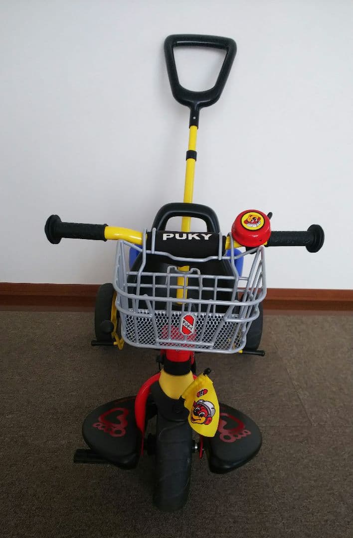 PUKY 三輪車 手押し可能 ドイツ製 前かご 後ろかご付き