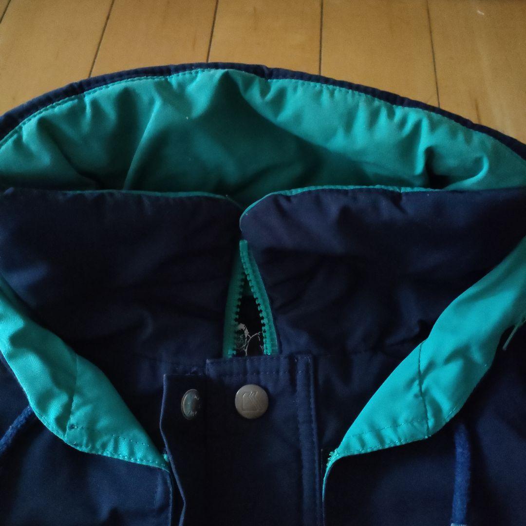 アシックス　KITTY ネイビー グリーン ボンバージャケット スキーウェアー