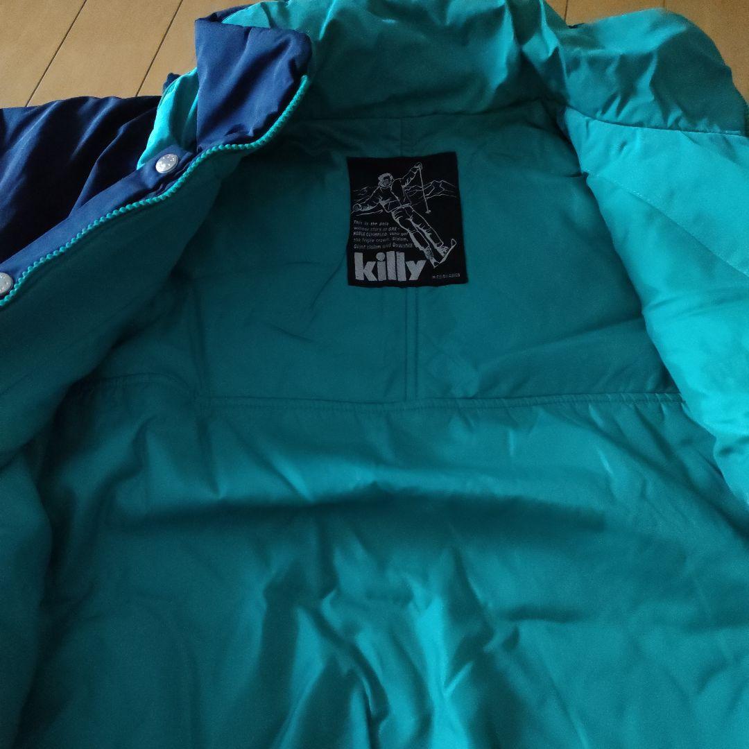 アシックス　KITTY ネイビー グリーン ボンバージャケット スキーウェアー