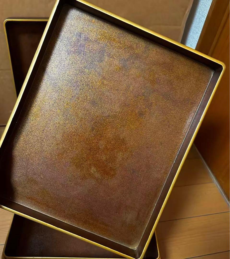 金蒔絵吉野山図硯箱 明治時代-19世紀頃 硯 水滴 双鹿 内梨子地漆器文房具