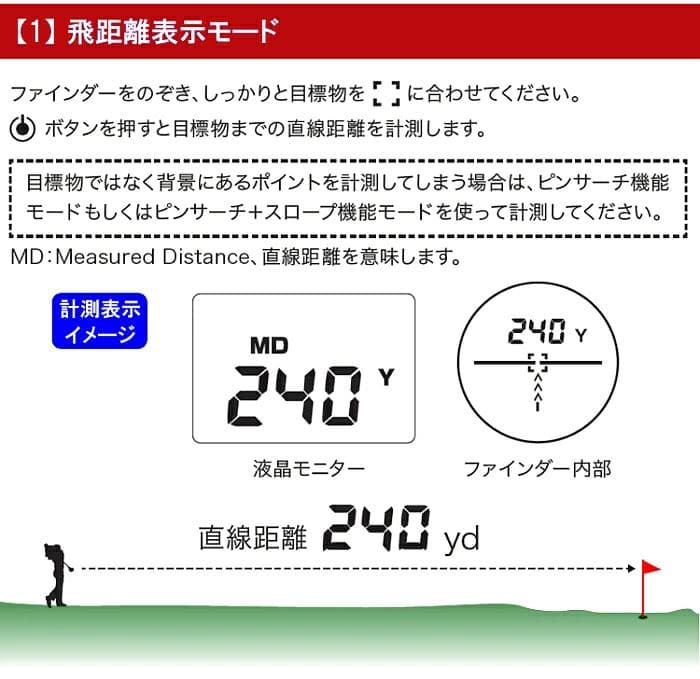 ゴルフ　レーザー距離計　jolt finder　収納ケース付き