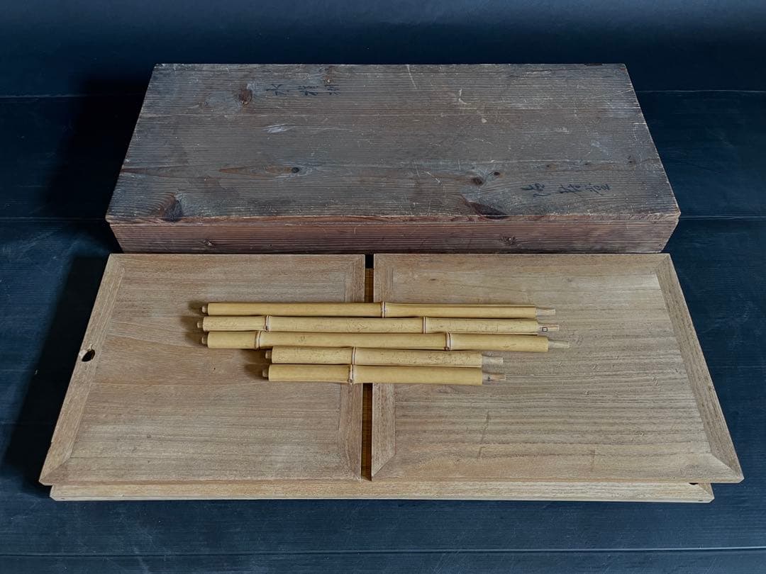 「祖」 石州流 片桐石州好 違棚 茶棚 共箱 時代 茶道具 （201F②）