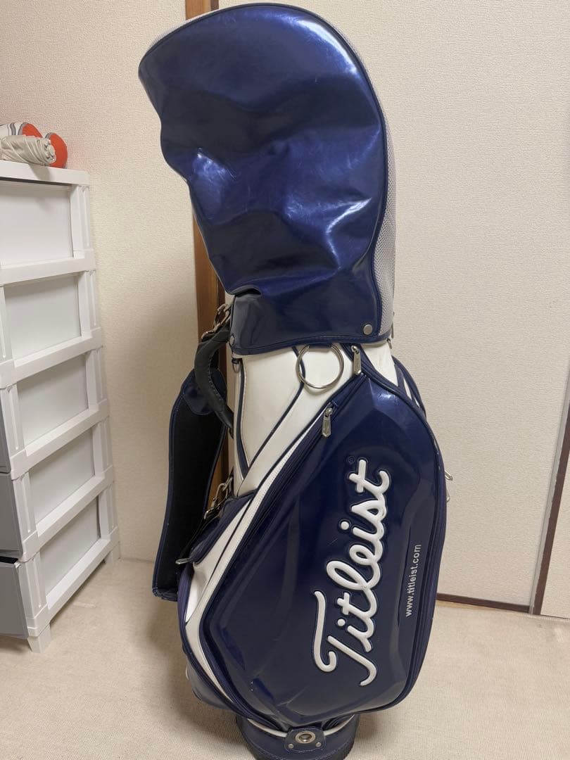 タイトリスト　ゴルフバッグ　紺　白