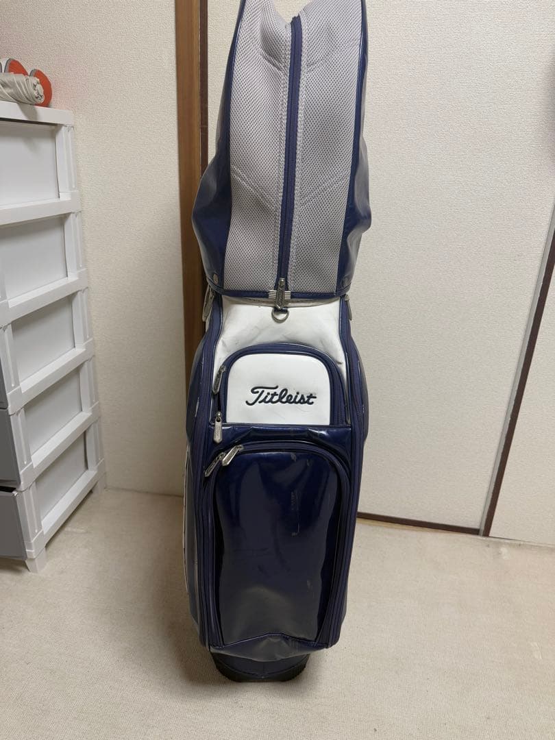タイトリスト　ゴルフバッグ　紺　白