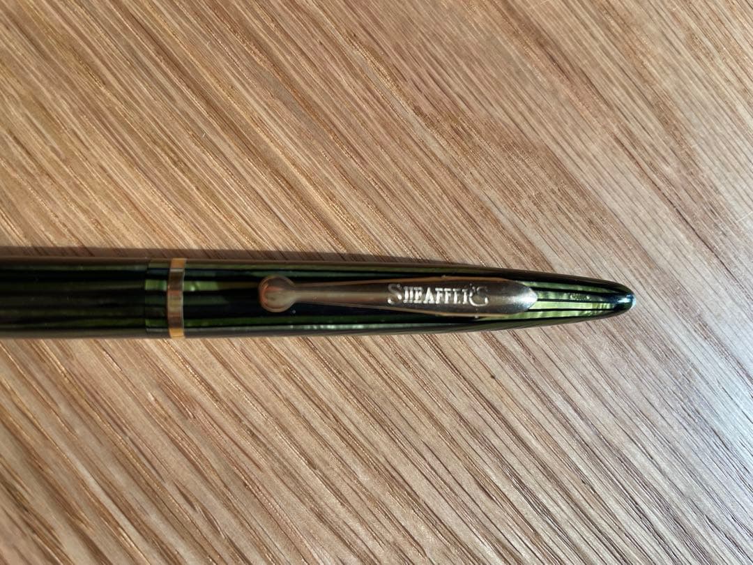 SHEAFFER'S セルロイド　ストライプ　緑 シャープペンシル