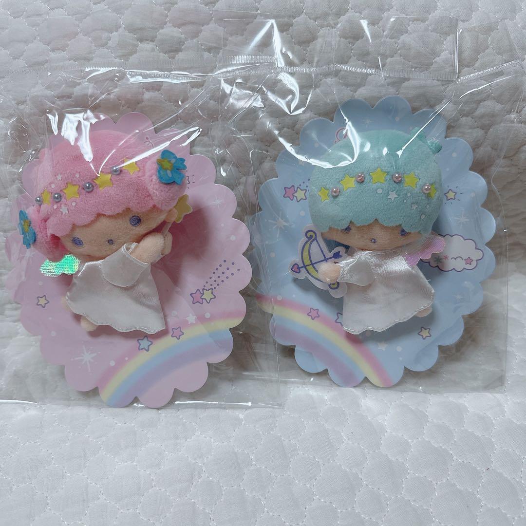 サンリオ❣️激かわ　キキララ ぬいぐるみ　ブローチ　パフポフ