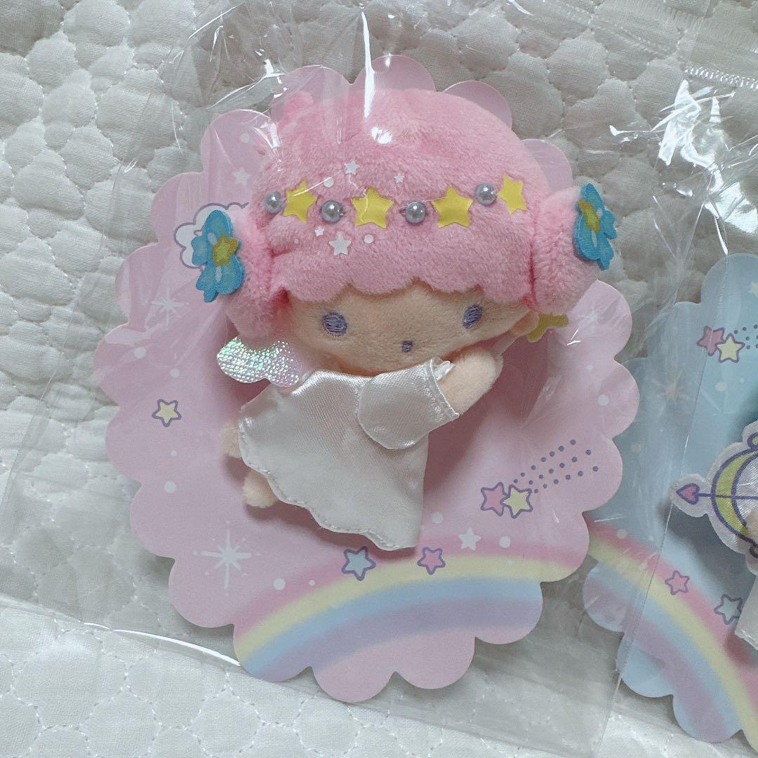 サンリオ❣️激かわ　キキララ ぬいぐるみ　ブローチ　パフポフ