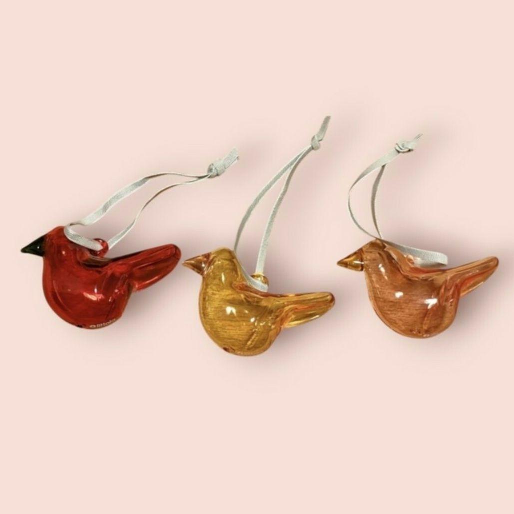 未使用 イッタラ ガラス バード 3色 オーナメント  シエッポ